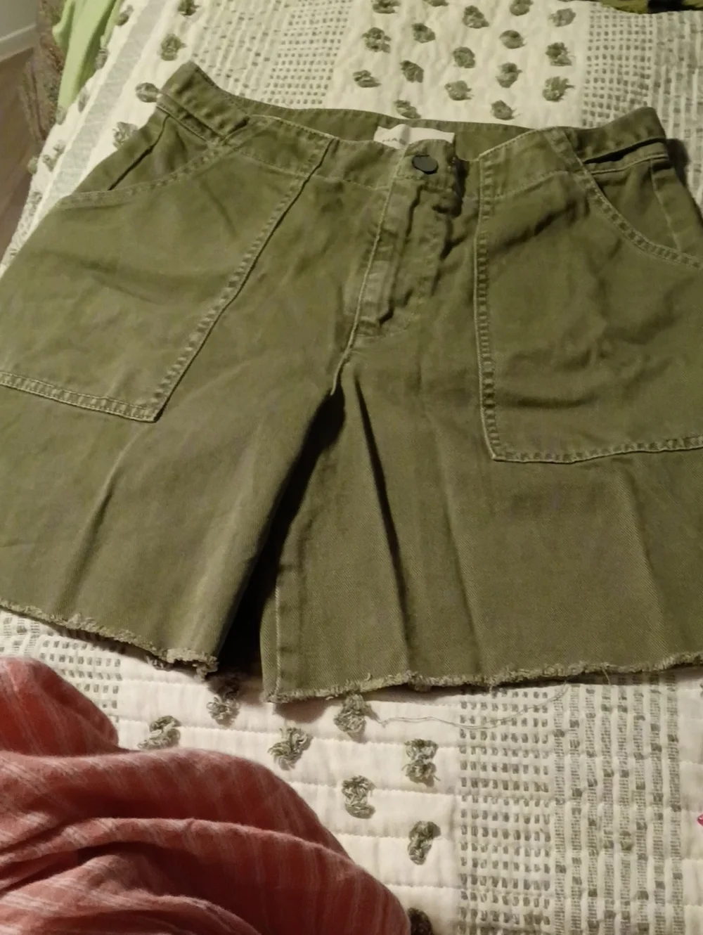 Habitual Olive Green Cargo Shorts